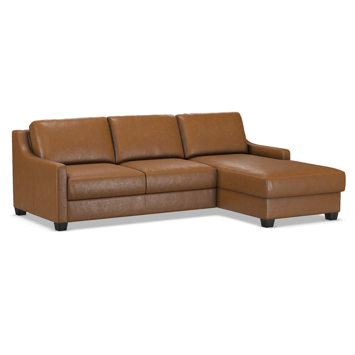 Slofa The Joy Sectional Sleeper Sofa by Omnia Leather (with Storage Chaise on the RIGHT)