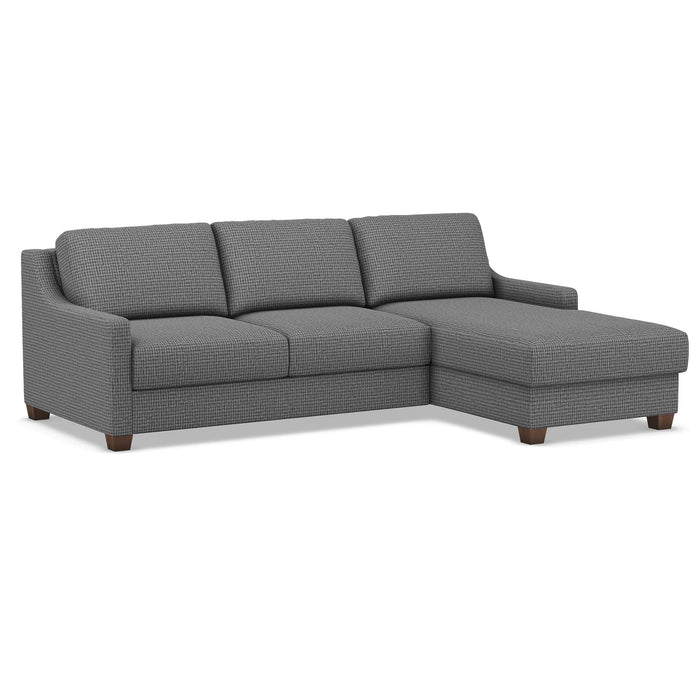 Slofa The Joy Sectional Sleeper Sofa by Omnia Leather (with Storage Chaise on the RIGHT)