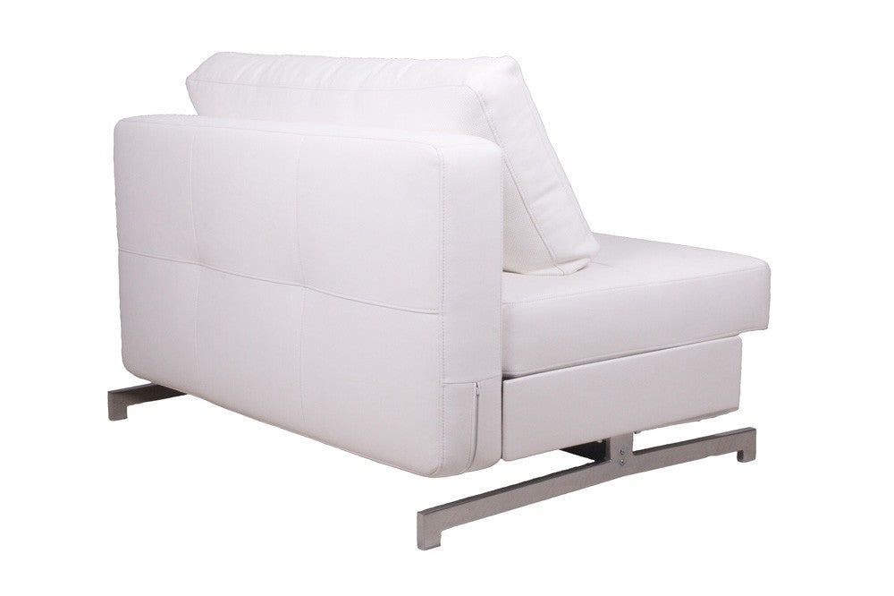 J & M Furniture Premium Sofa Bed K43-1 in Black and White Leatherette