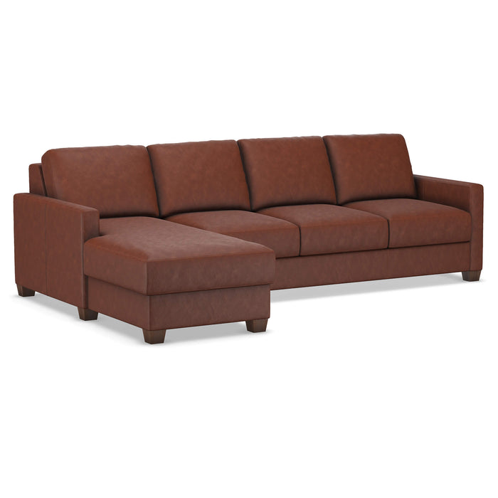 Slofa The Karma Sectional Sleeper Sofa by Omnia Leather (with Storage Chaise on the LEFT)