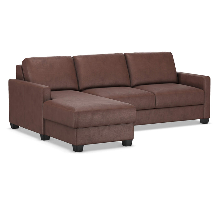 Slofa The Karma Sectional Sleeper Sofa by Omnia Leather (with Storage Chaise on the LEFT)
