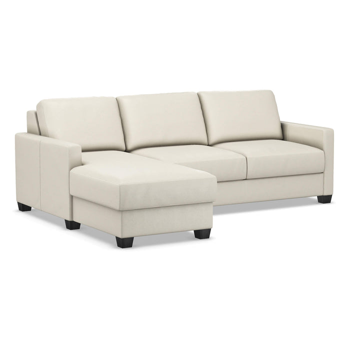 Slofa The Karma Sectional Sleeper Sofa by Omnia Leather (with Storage Chaise on the LEFT)