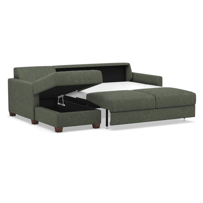 Slofa The Karma Sectional Sleeper Sofa by Omnia Leather (with Storage Chaise on the LEFT)