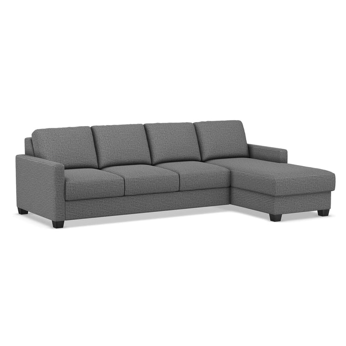 Slofa The Karma Sectional Sleeper Sofa by Omnia Leather (with Storage Chaise on the RIGHT)