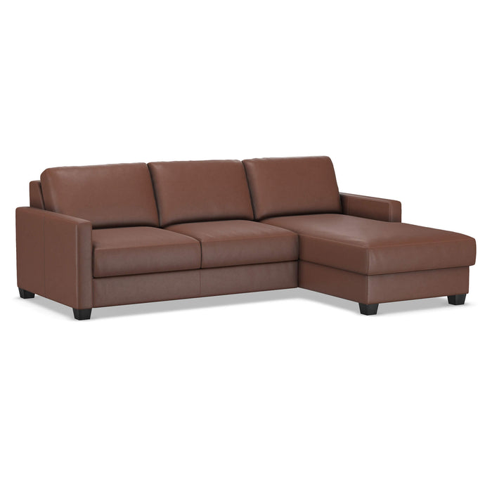 Slofa The Karma Sectional Sleeper Sofa by Omnia Leather (with Storage Chaise on the RIGHT)