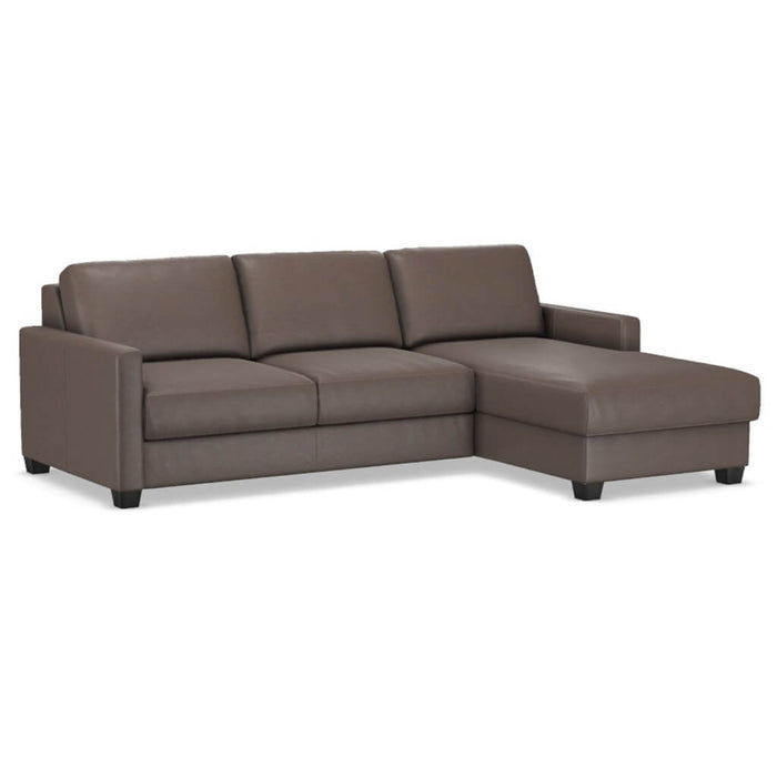 Slofa The Karma Sectional Sleeper Sofa by Omnia Leather (with Storage Chaise on the RIGHT)