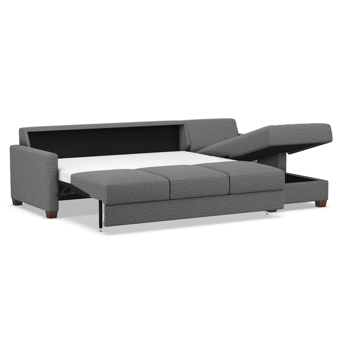 Slofa The Karma Sectional Sleeper Sofa by Omnia Leather (with Storage Chaise on the RIGHT)