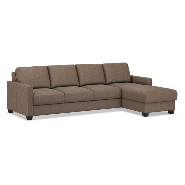 Slofa The Karma Sectional Sleeper Sofa by Omnia Leather (with Storage Chaise on the RIGHT)