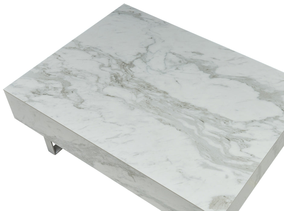 ESF Extravaganza Collection 1497 White marble Coffee Table SET p12491