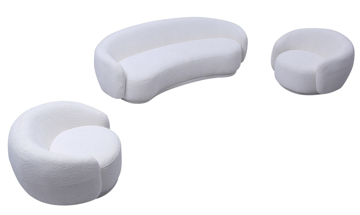 J & M Furniture Lounge Sofa in Off White