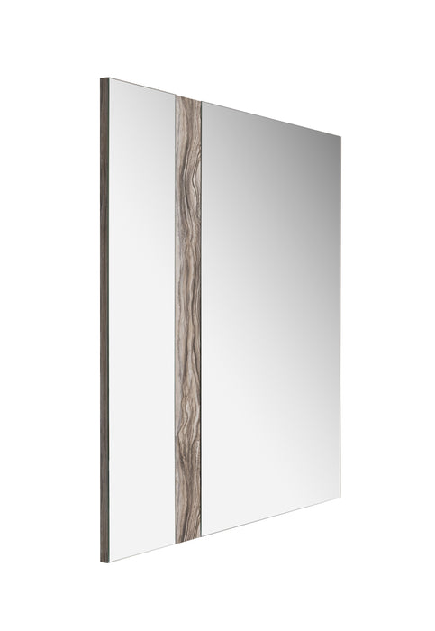 J & M Furniture Madison Mirror in Beige High Gloss