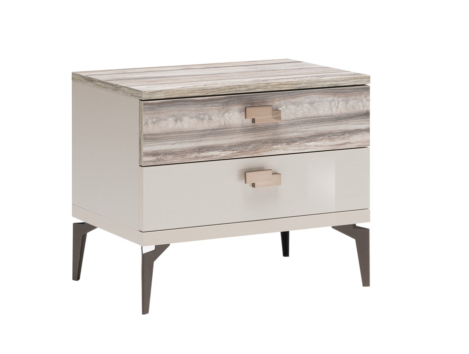 J & M Furniture Madison Night Stand in Beige