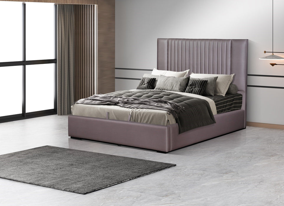 J & M Furniture Nara Storage Bed in Stone