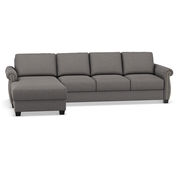 Slofa The Oasis Sectional Sleeper Sofa by Omnia Leather (with Storage Chaise on the LEFT)