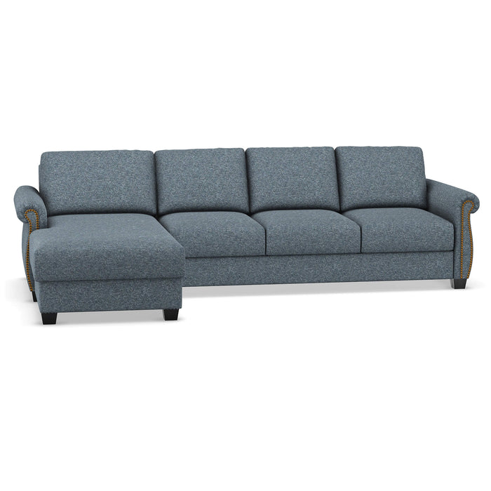 Slofa The Oasis Sectional Sleeper Sofa by Omnia Leather (with Storage Chaise on the LEFT)
