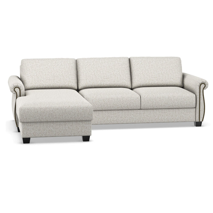 Slofa The Oasis Sectional Sleeper Sofa by Omnia Leather (with Storage Chaise on the LEFT)