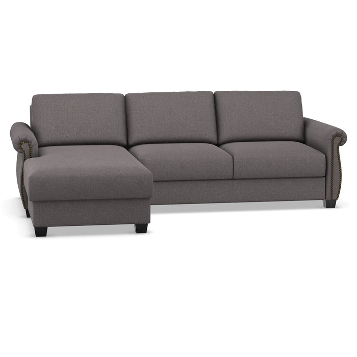 Slofa The Oasis Sectional Sleeper Sofa by Omnia Leather (with Storage Chaise on the LEFT)