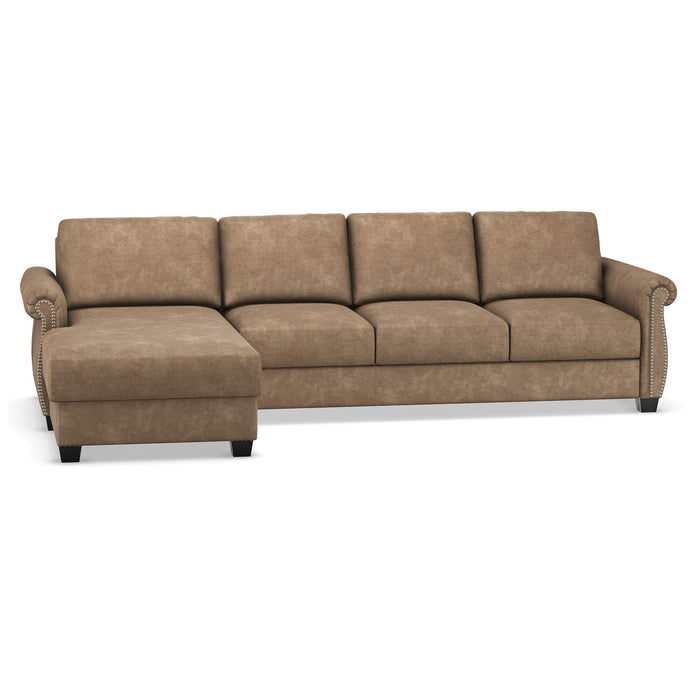 Slofa The Oasis Sectional Sleeper Sofa by Omnia Leather (with Storage Chaise on the LEFT)