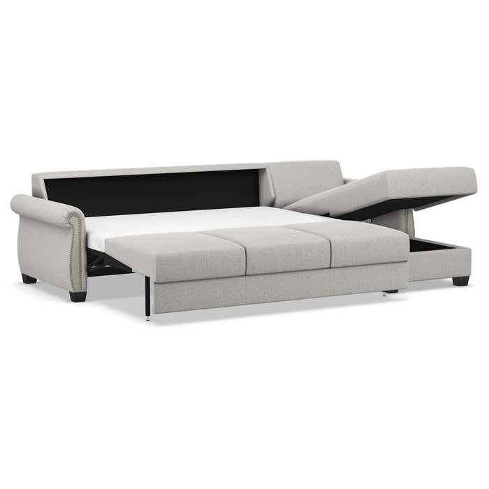 Slofa The Oasis Sectional Sleeper Sofa by Omnia Leather (with Storage Chaise on the RIGHT)
