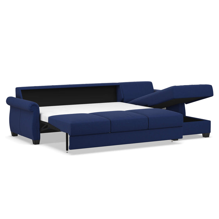 Slofa The Oasis Sectional Sleeper Sofa by Omnia Leather (with Storage Chaise on the RIGHT)