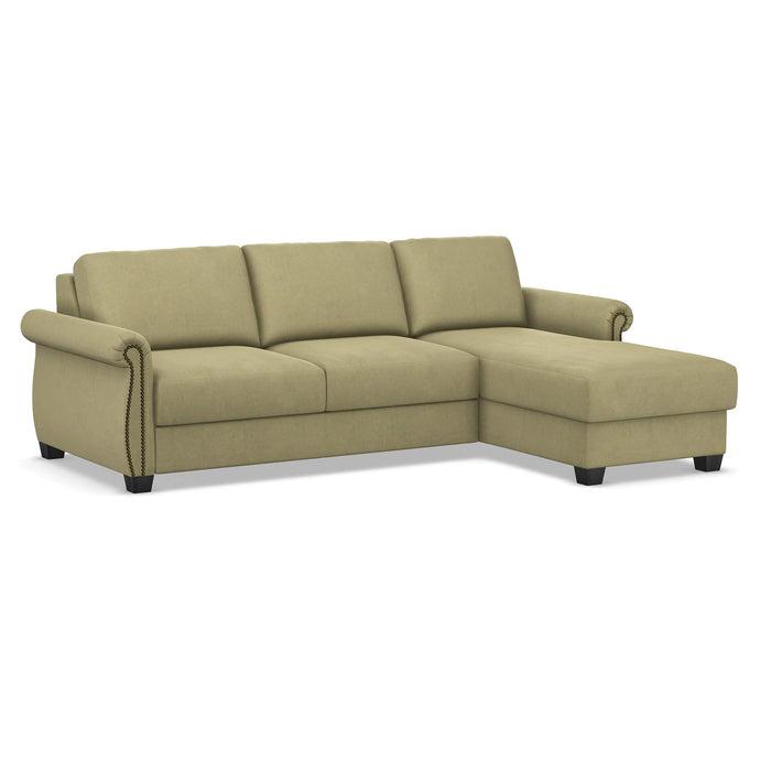 Slofa The Oasis Sectional Sleeper Sofa by Omnia Leather (with Storage Chaise on the RIGHT)