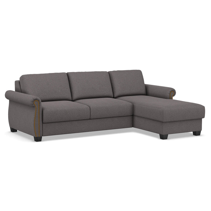 Slofa The Oasis Sectional Sleeper Sofa by Omnia Leather (with Storage Chaise on the RIGHT)