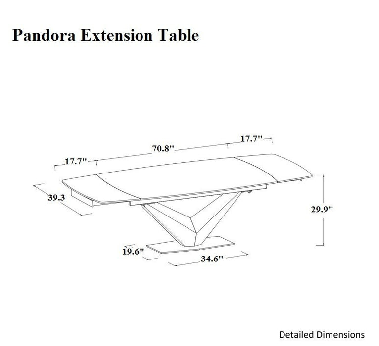 J & M Furniture MC Pandora Extension Table in Browns