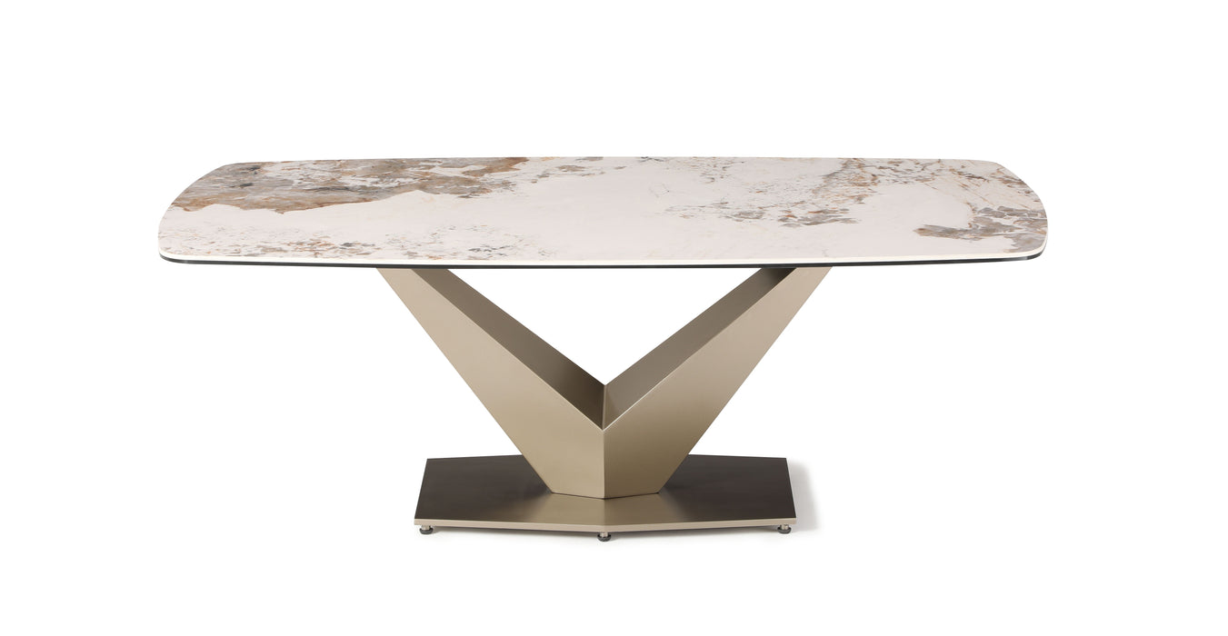 J & M Furniture MC Pandora Coffee Table in Carrara