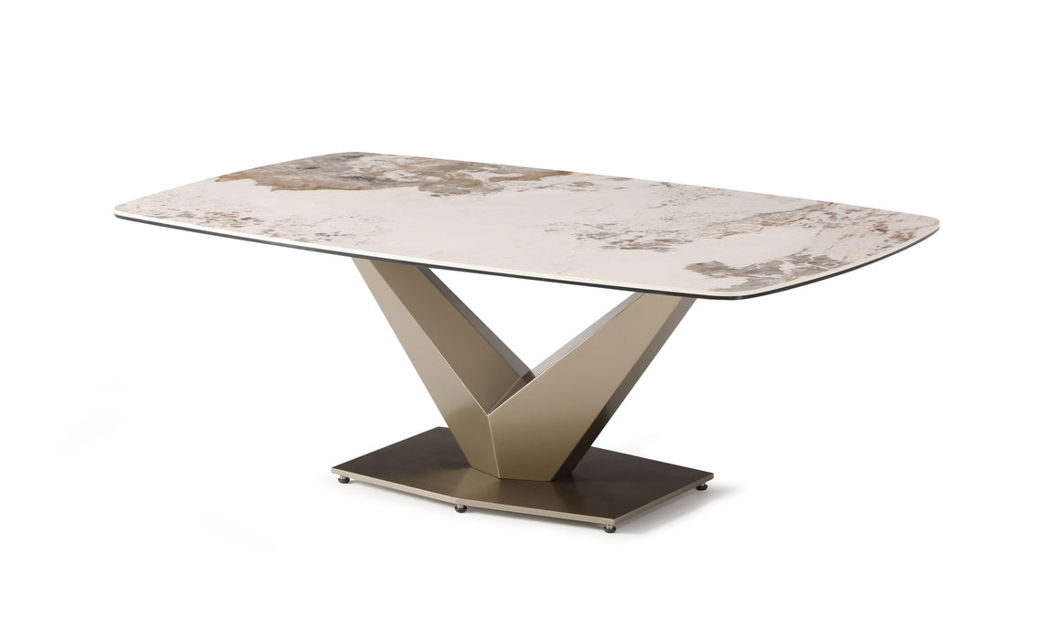 J & M Furniture MC Pandora Coffee Table in Carrara