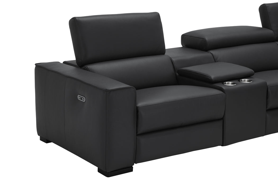 J & M Furniture Picasso Motion Sectional in Black