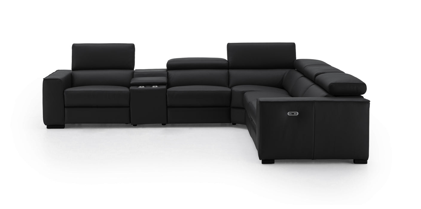 J & M Furniture Picasso Motion Sectional in Black