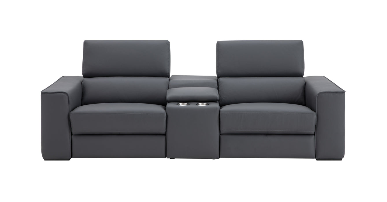 J & M Furniture Picasso Love Seat in Blue Grey