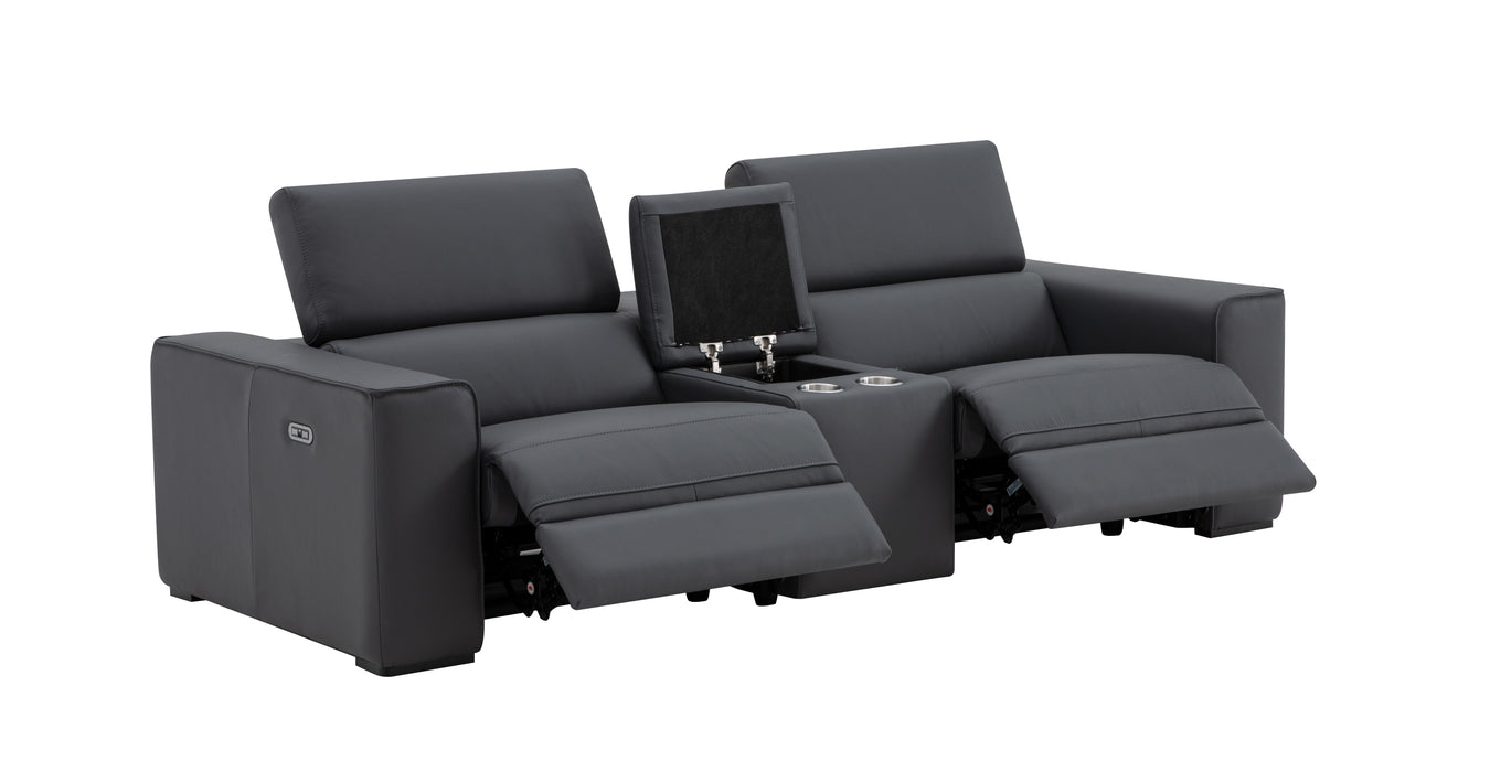 J & M Furniture Picasso Love Seat in Blue Grey