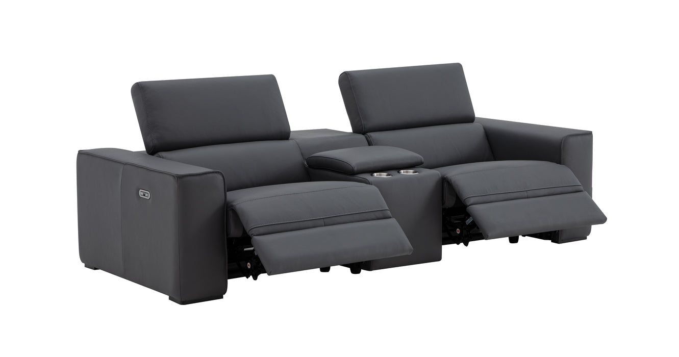 J & M Furniture Picasso Love Seat in Blue Grey