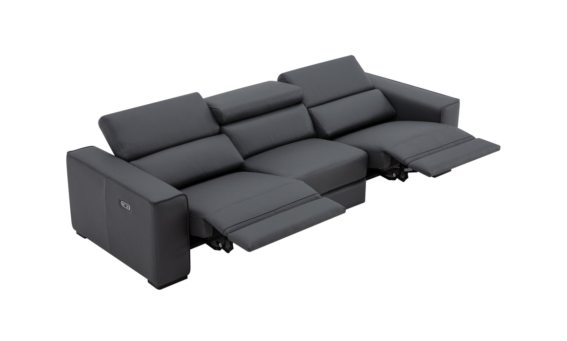 J & M Furniture Picasso Sofa in Blue Grey