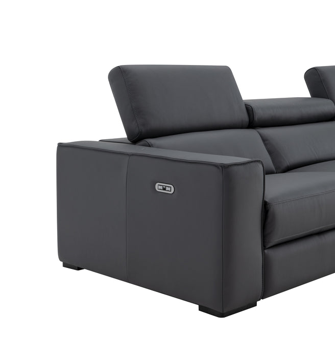 J & M Furniture Picasso Sofa in Blue Grey