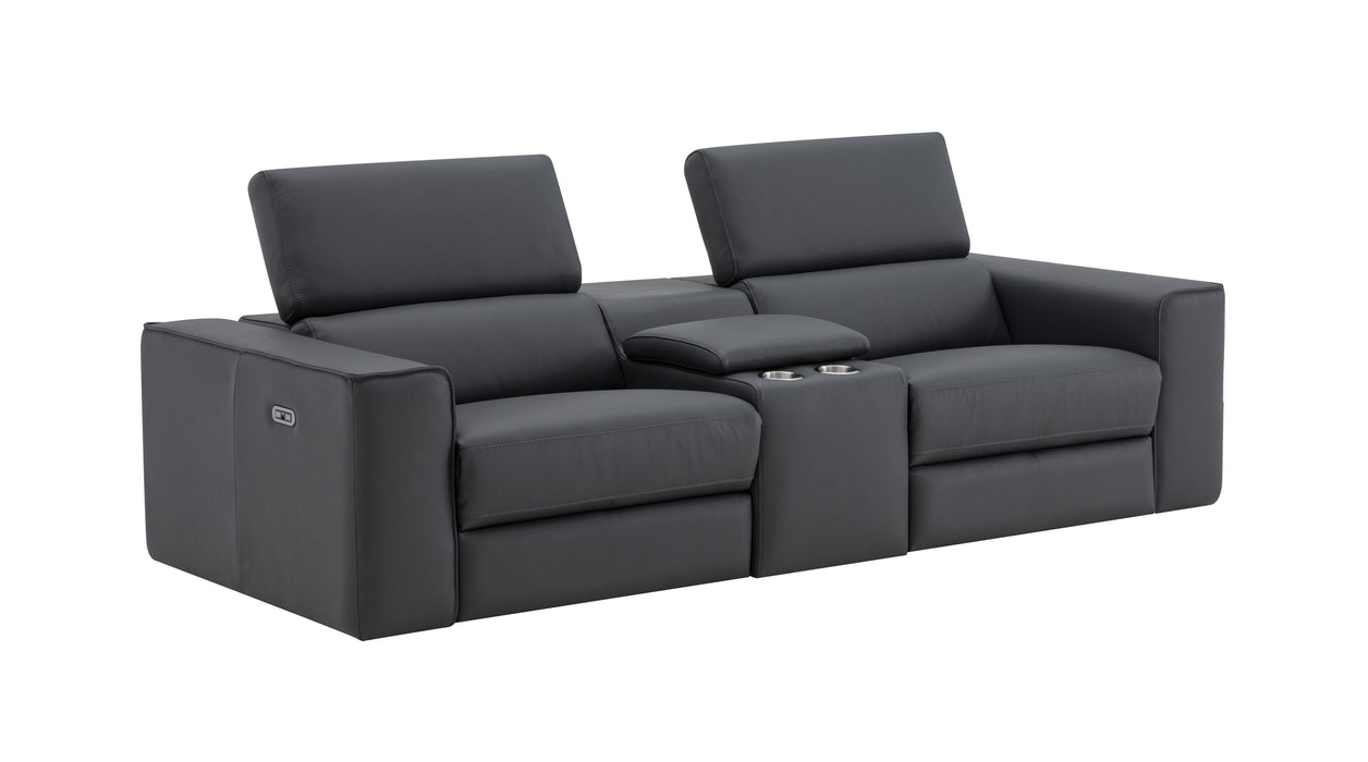 J & M Furniture Picasso Love Seat in Blue Grey