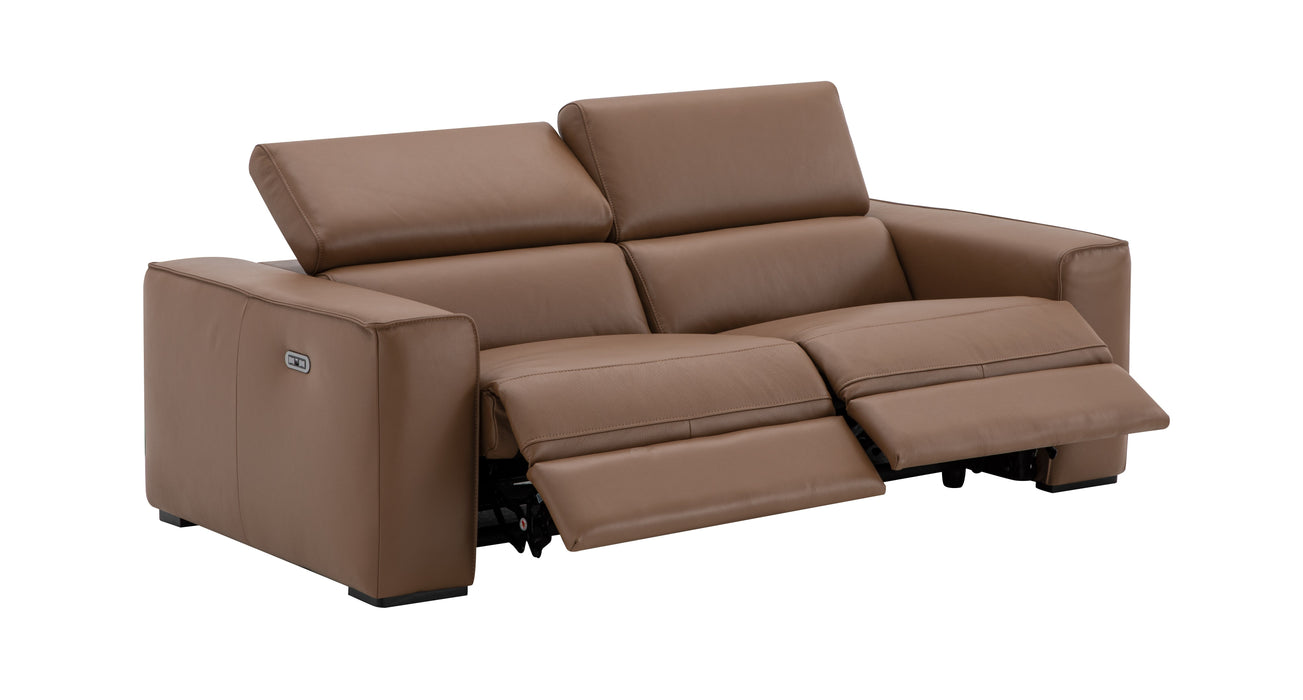 J & M Furniture Picasso Love Seat in Caramel