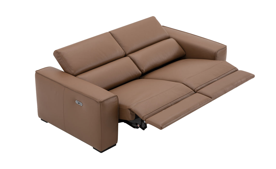 J & M Furniture Picasso Love Seat in Caramel