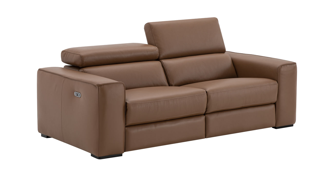 J & M Furniture Picasso Love Seat in Caramel