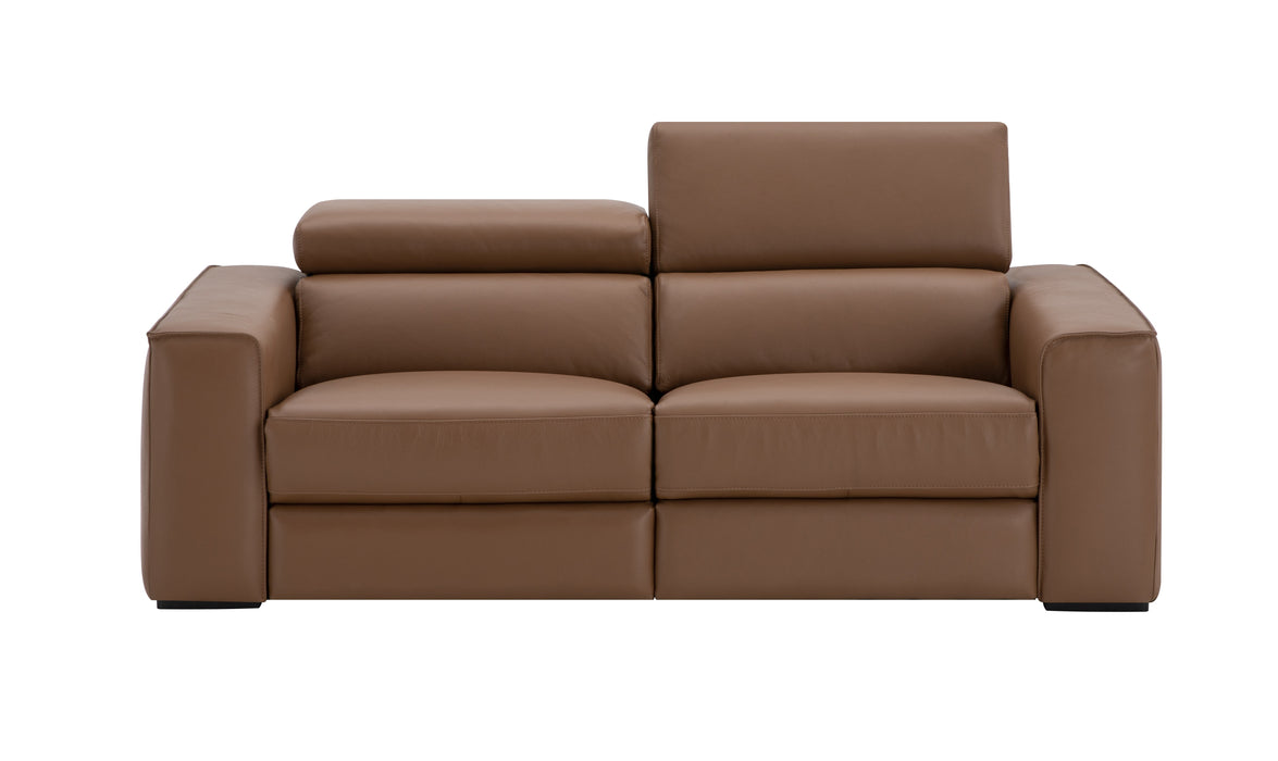 J & M Furniture Picasso Love Seat in Caramel