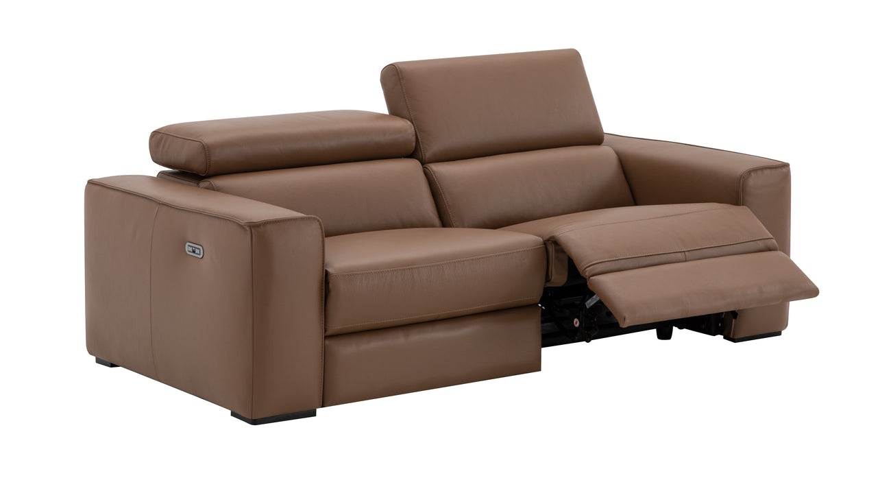 J & M Furniture Picasso Love Seat in Caramel