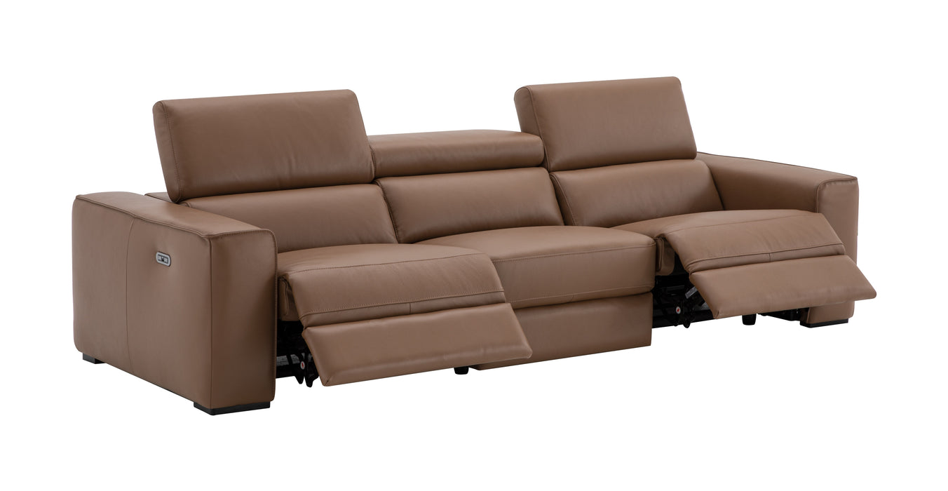 J & M Furniture Picasso Sofa in Caramel
