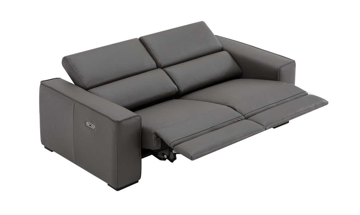 J & M Furniture Picasso Love Seat in Dark Grey