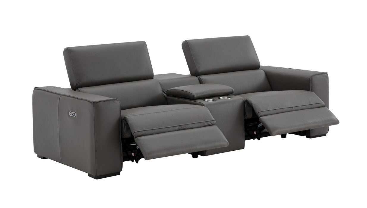 J & M Furniture Picasso Love Seat in Dark Grey