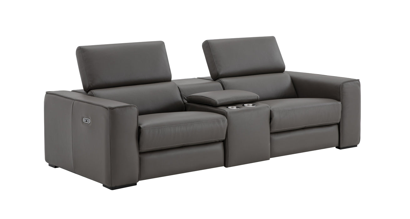 J & M Furniture Picasso Love Seat in Dark Grey