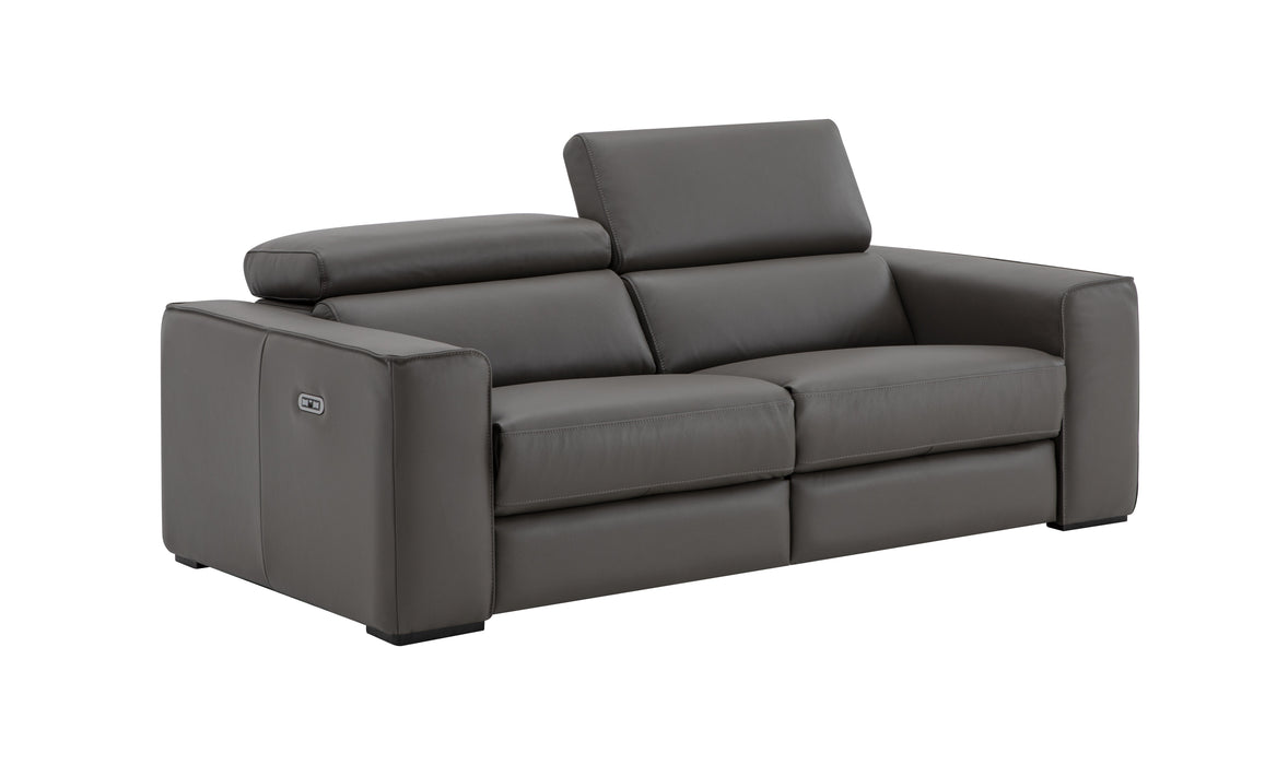 J & M Furniture Picasso Love Seat in Dark Grey