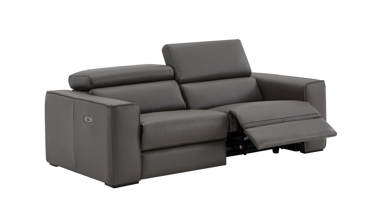 J & M Furniture Picasso Love Seat in Dark Grey