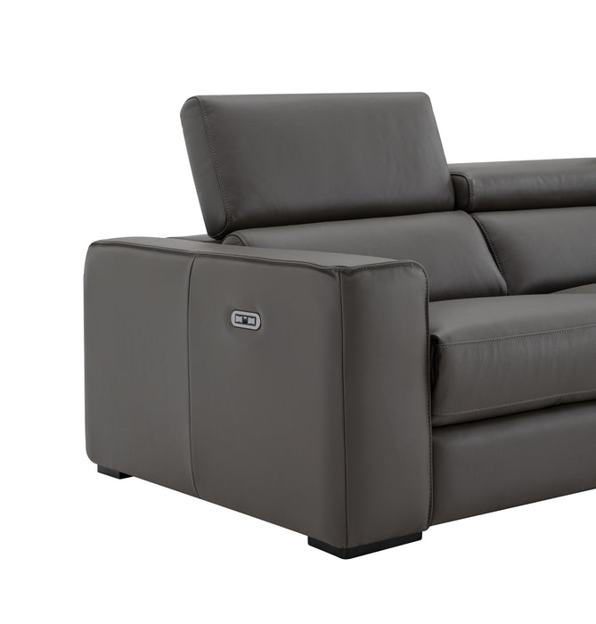 J & M Furniture Picasso Sofa in Dark Grey