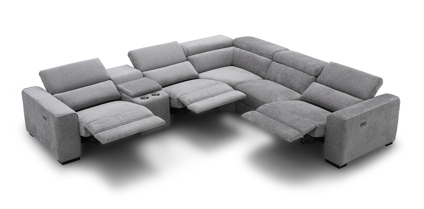 J & M Furniture Picasso Motion Fabric Sectional